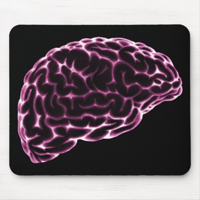 RÖNTGENSTRAHL-GEHIRN-SEITENANSICHT-ROSA MOUSEPAD (Vorne)