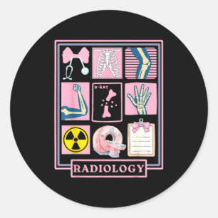 Röntgenstrahl-Rad-Tech-Radiologie-Gesundheitsverso Runder Aufkleber