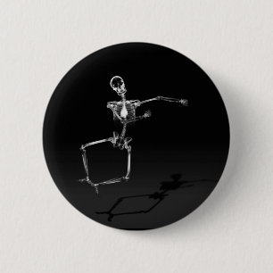 RÖNTGENSTRAHL-SKELETON FREUDE-SPRUNG B&W BUTTON