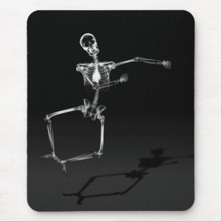RÖNTGENSTRAHL-SKELETON FREUDE-SPRUNG - SCHWARZES MOUSEPAD