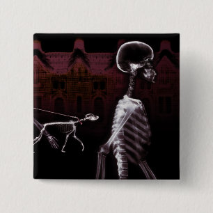 Röntgenstrahl-SkelettemitternachtsStroll Button