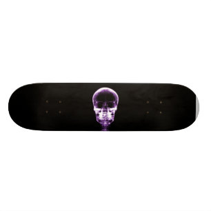 RÖNTGENSTRAHL-VISIONS-SKELETON SCHÄDEL - LILA SKATEBOARD