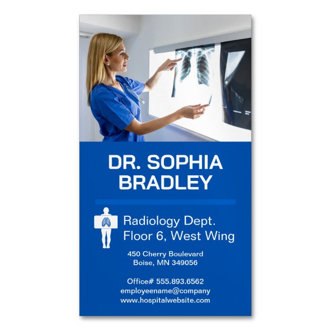 Röntgenuntersuchung des Patienten Magnetische Visitenkarte (Vorderseite Vertikal)
