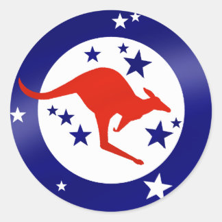 Roo Aufkleber Oz Stars Australian Kangaroo