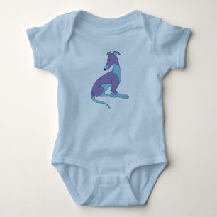 Roo Sitzen (LILA u. BLAU) Baby Strampler