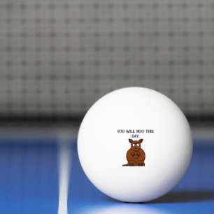 Roo This Day, Funny Angry Kangaroo Cartoon Tischtennisball