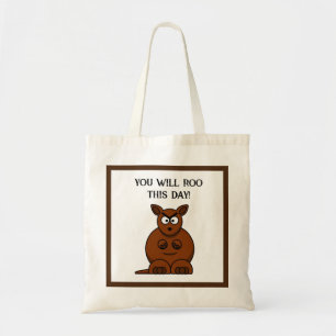 Roo This Day, Funny Angry Kangaroo Cartoon Tragetasche