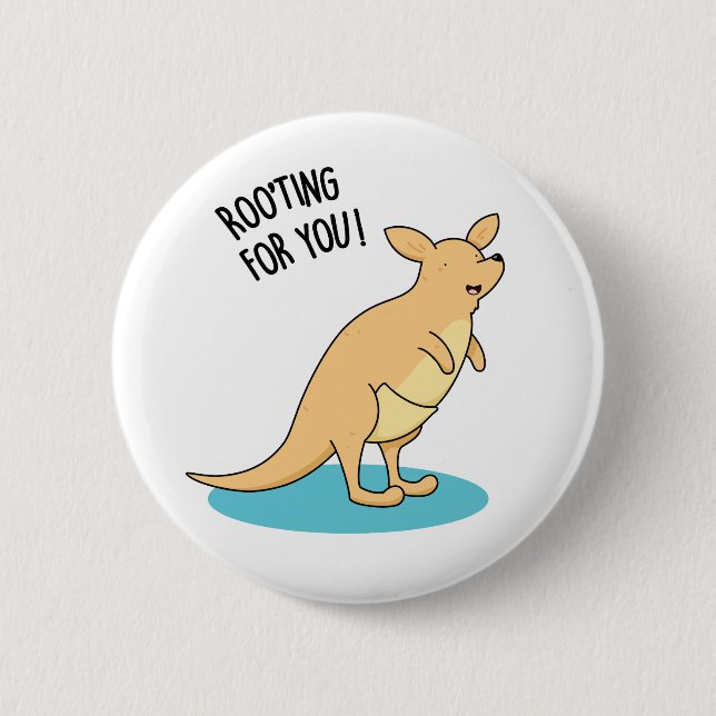 Roo-Ting für Sie Funny Kangaroo Pun Button (Vorderseite)