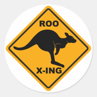 Roo Xing Sign Design Runder Aufkleber