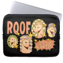 Roof Club / Hunde-Illustrationen Laptopschutzhülle
