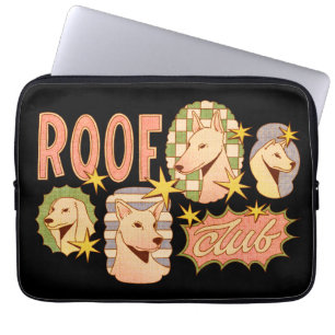 Roof Club / Hunde-Illustrationen Laptopschutzhülle