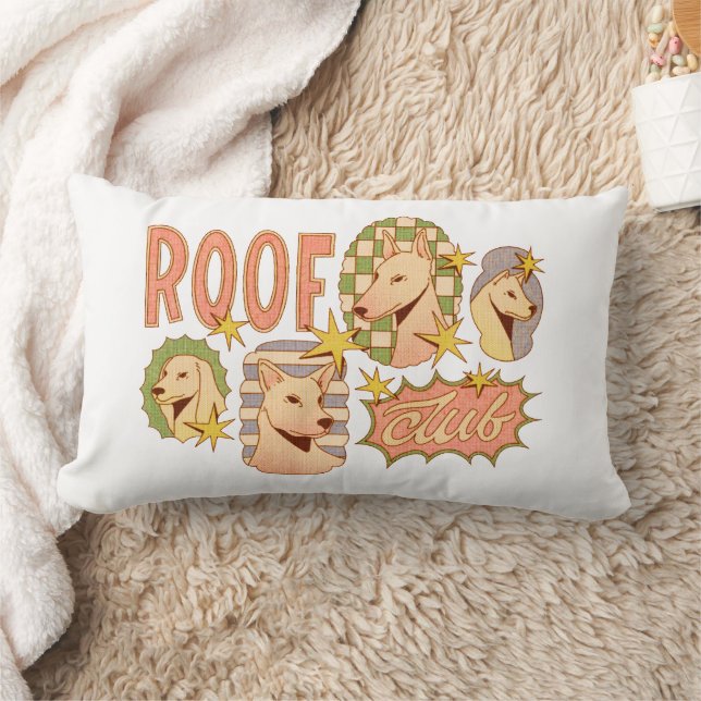 Roof Club / Hunde-Illustrationen Lendenkissen (Decke)