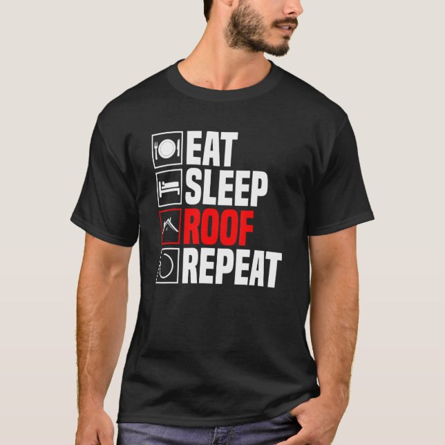 Roofer Craft Roof Roofing Beruf T-Shirt (Vorderseite)