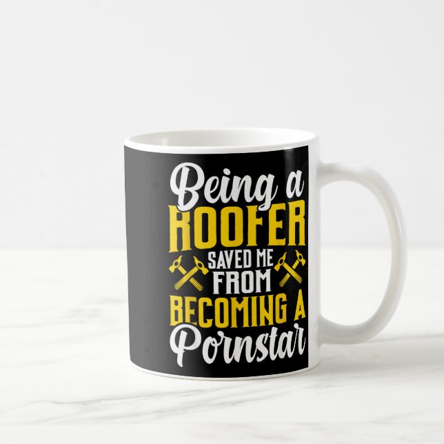 Roofer Funny Roofing Tee For Coworker Novelty  Kaffeetasse (Rechts)