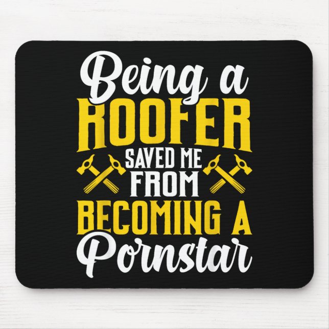 Roofer Funny Roofing Tee For Coworker Novelty  Mousepad (Vorne)