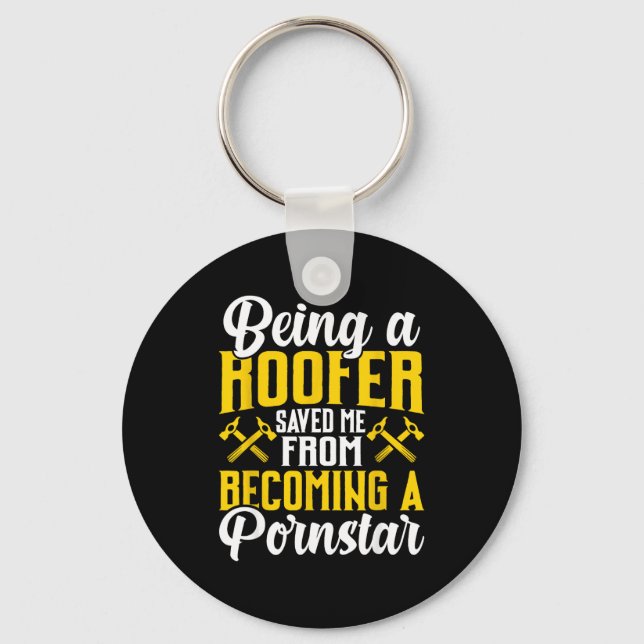 Roofer Funny Roofing Tee For Coworker Novelty  Schlüsselanhänger (Vorderseite)