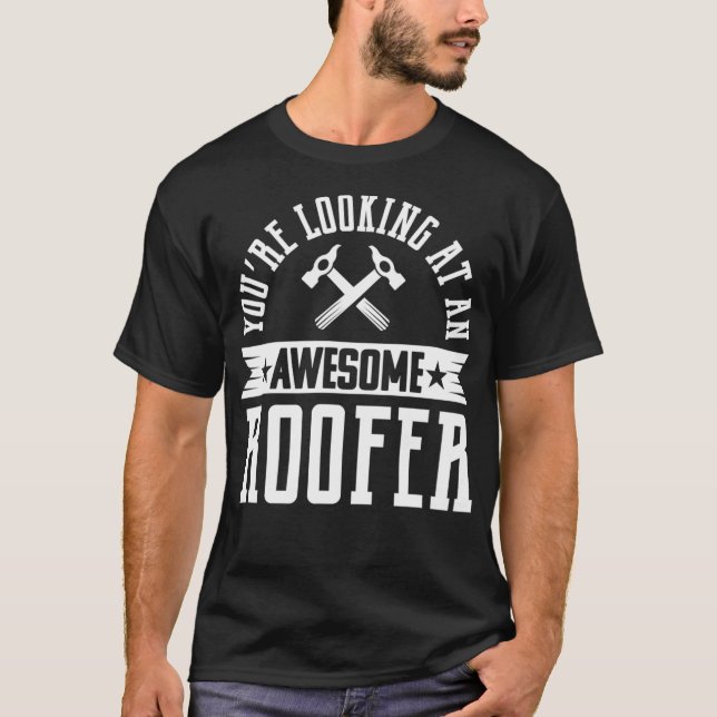 Roofer Gift Men Mechanical Contractor T-Shirt (Vorderseite)
