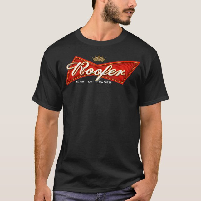 Roofer King of Trades Funny Roofing Premium  T-Shirt (Vorderseite)
