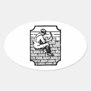 Roofer Ovaler Aufkleber