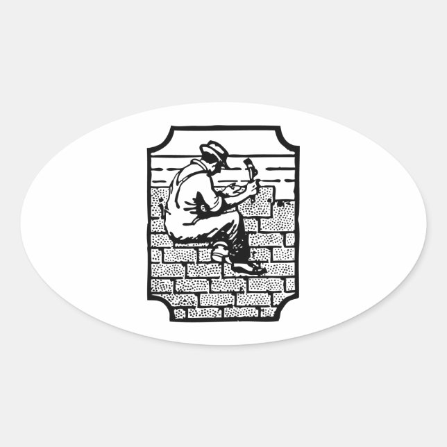 Roofer Ovaler Aufkleber (Vorderseite)