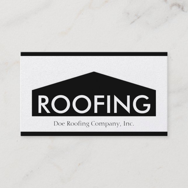 Roofer/Roofing Company golden Visitenkarte (Vorderseite)