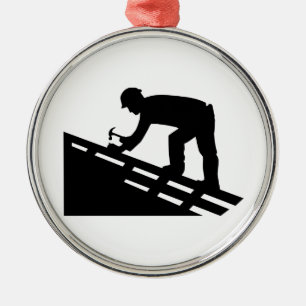 Roofer Silbernes Ornament