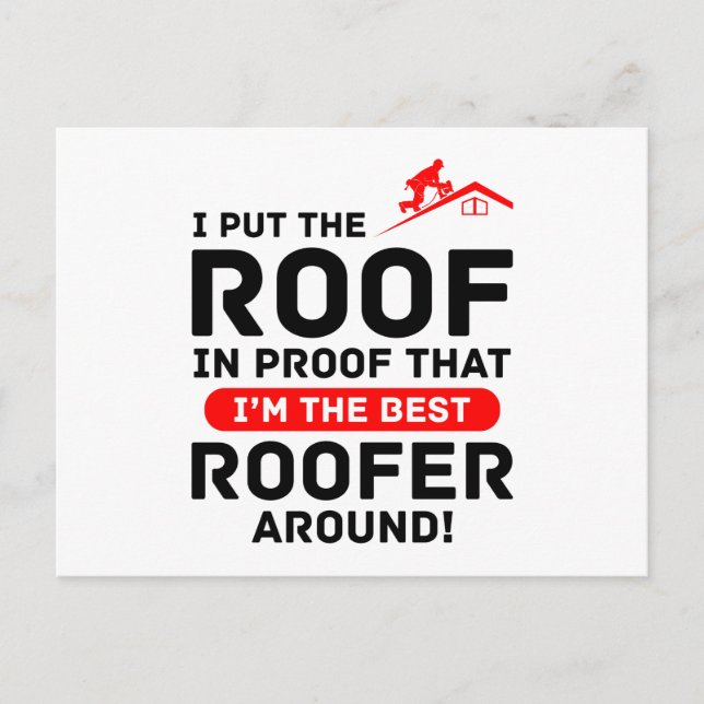 Roofer Spaß - Dachdecker Pro Pride Postkarte (Vorderseite)