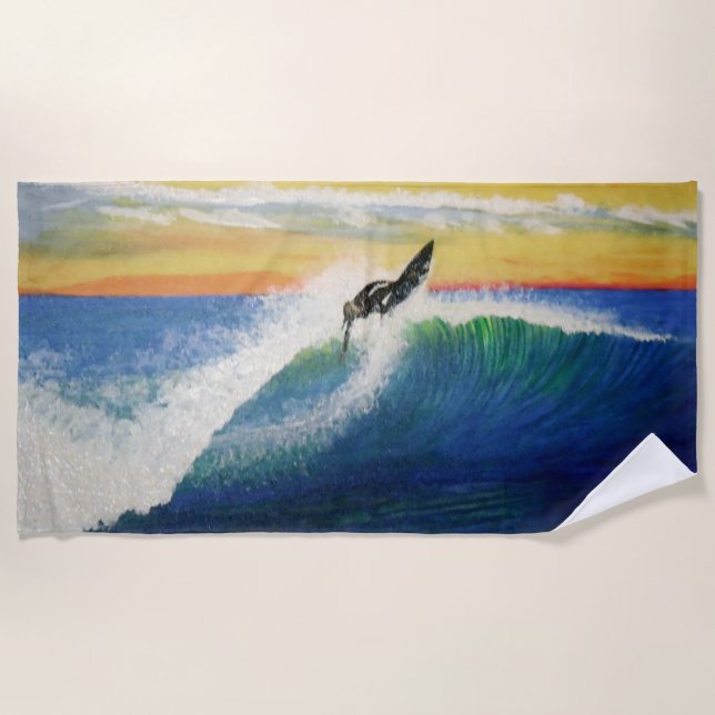 Roofer Surfer Strandtuch (Vorderseite)