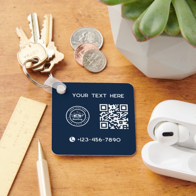 Roofing Company | Custom Logo Services Schlüsselanhänger (Schreibtisch)
