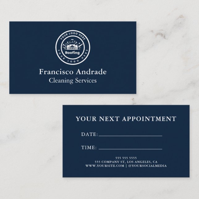 Roofing Company | Custom Logo Services Terminkarte (Vorne/Hinten)