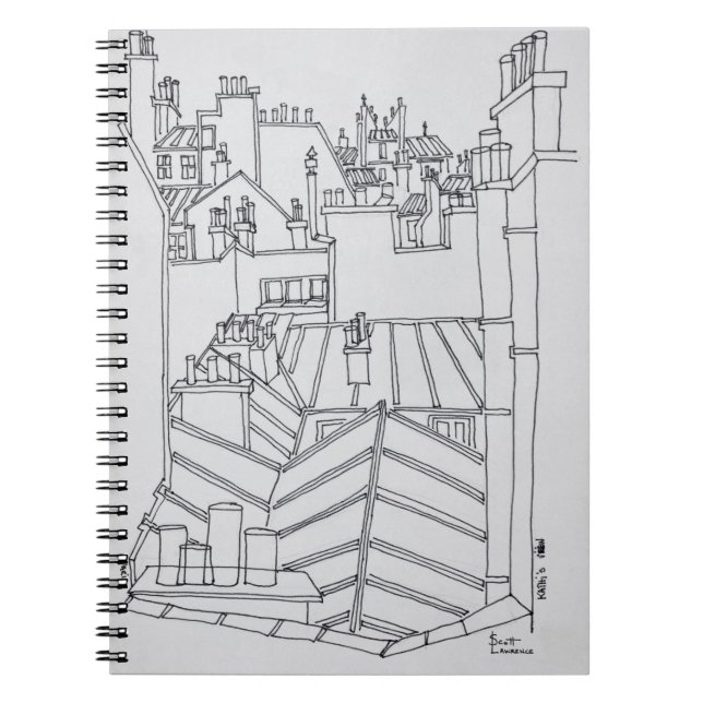 Rooftops in Paris, Frankreich Notizblock (Vorderseite)