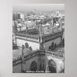 Rooftops of Seville, Rooftops of Seville, Spain Poster