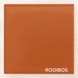 Rooibos roter brauner Name Glasuntersetzer