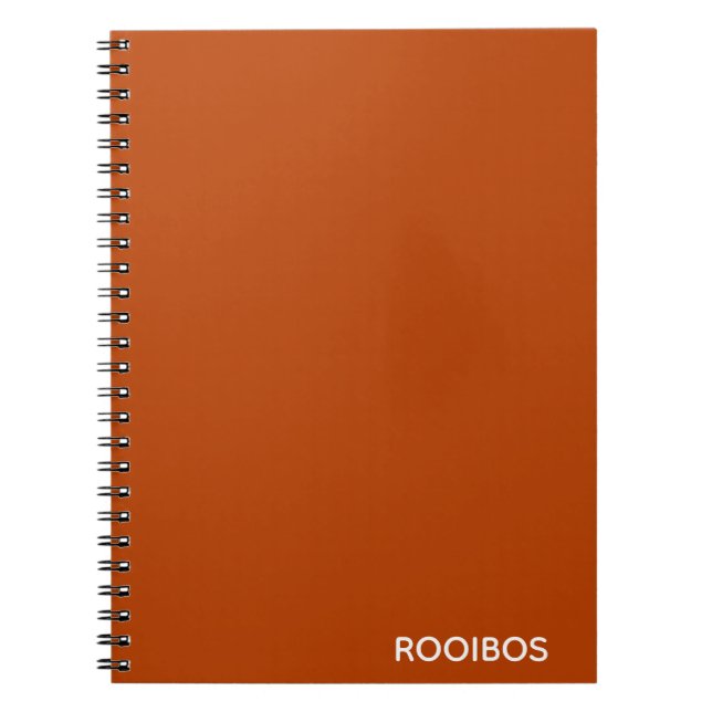 Rooibos roter brauner Name Notizblock (Vorderseite)