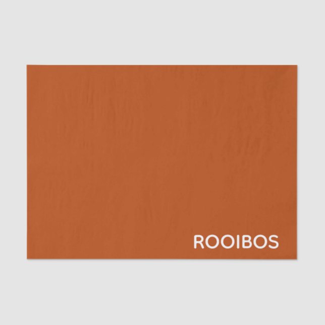 Rooibos roter brauner Name Seidenpapier (Vorderseite)