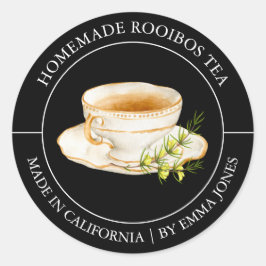 Rooibos Tea Modernes Label Runder Aufkleber