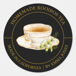 Rooibos Tea Modernes Label Runder Aufkleber