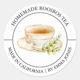Rooibos Tea Modernes Label Runder Aufkleber