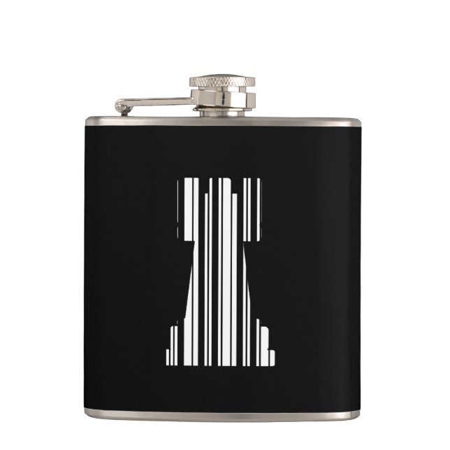 ROOK CHESS PIECE BAR CODE Game Barcode Muster Flachmann (Vorderseite)