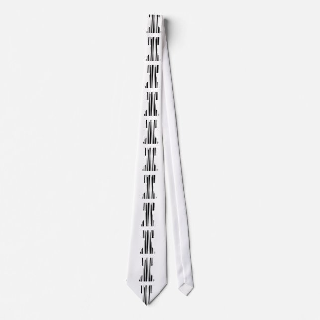 ROOK CHESS PIECE BAR CODE Game Barcode Muster Krawatte (Vorderseite)
