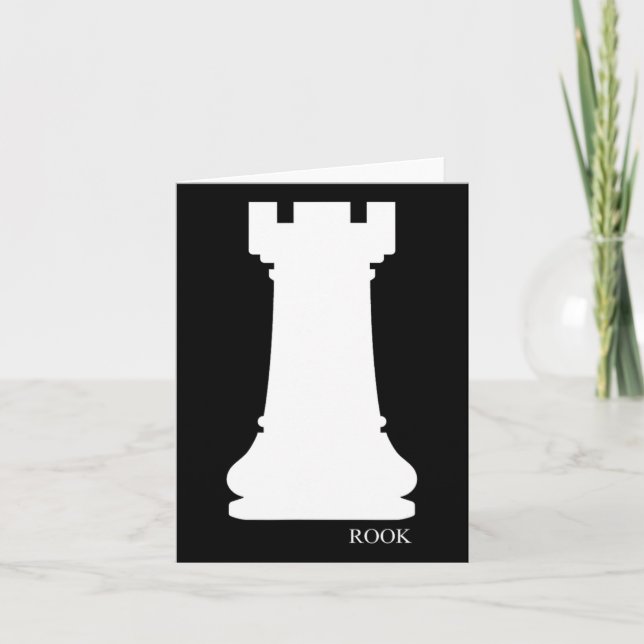 Rook Chess Piece Group Kostüm Schach Club Bistro Karte (Vorderseite)