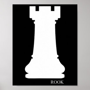 Rook Chess Piece Group Kostüm Schach Club Bistro Poster