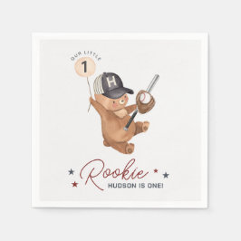 Rookie 1. Geburtstagsbär Serviette