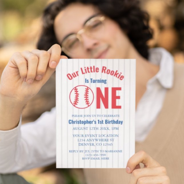 Rookie Baseball 1. Geburtstag Einladung (Von Creator hochgeladen)
