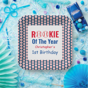 Rookie Baseball 1. Geburtstag Pappteller