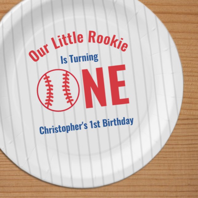 Rookie Baseball 1. Geburtstag Pappteller (Von Creator hochgeladen)