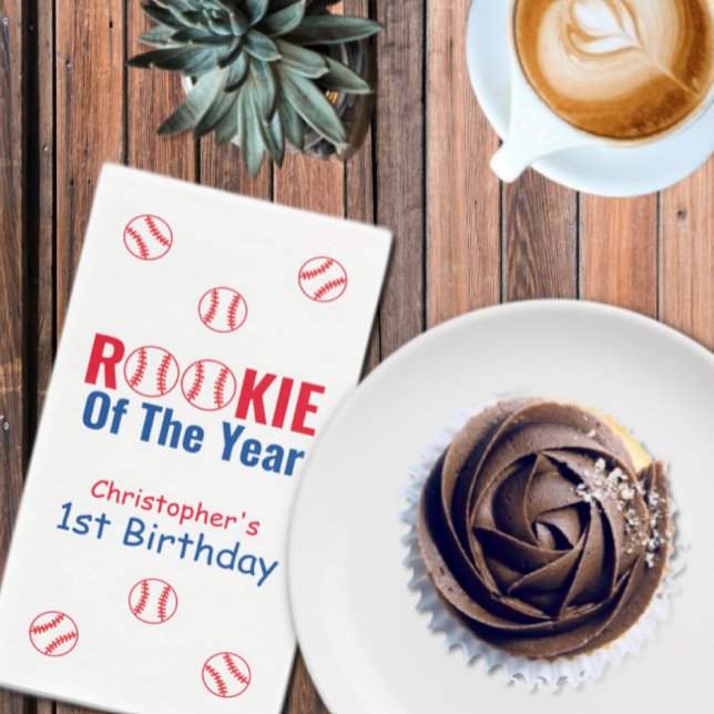 Rookie Baseball 1. Geburtstag Serviette (Von Creator hochgeladen)
