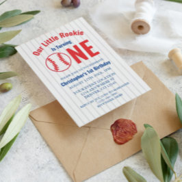 Rookie Baseball Einladung zum 1. Geburtstag