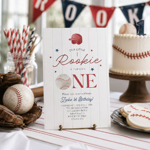 Rookie-Baseballmütze Jungen 1. Geburtstag Einladung
