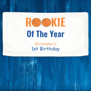 Rookie Basketball 1. Geburtstag Banner